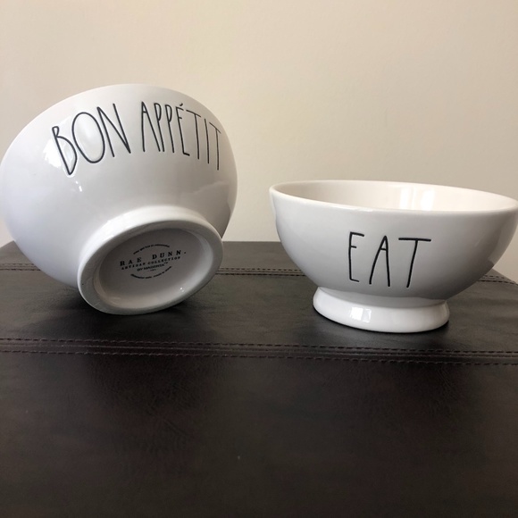 Rae Dunn Other - PRICE DROP Rae Dunn SET OF 2 Bowls BON APPETIT EAT